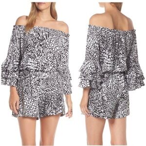 Lilly Pulitzer Black and White Patterned Romper